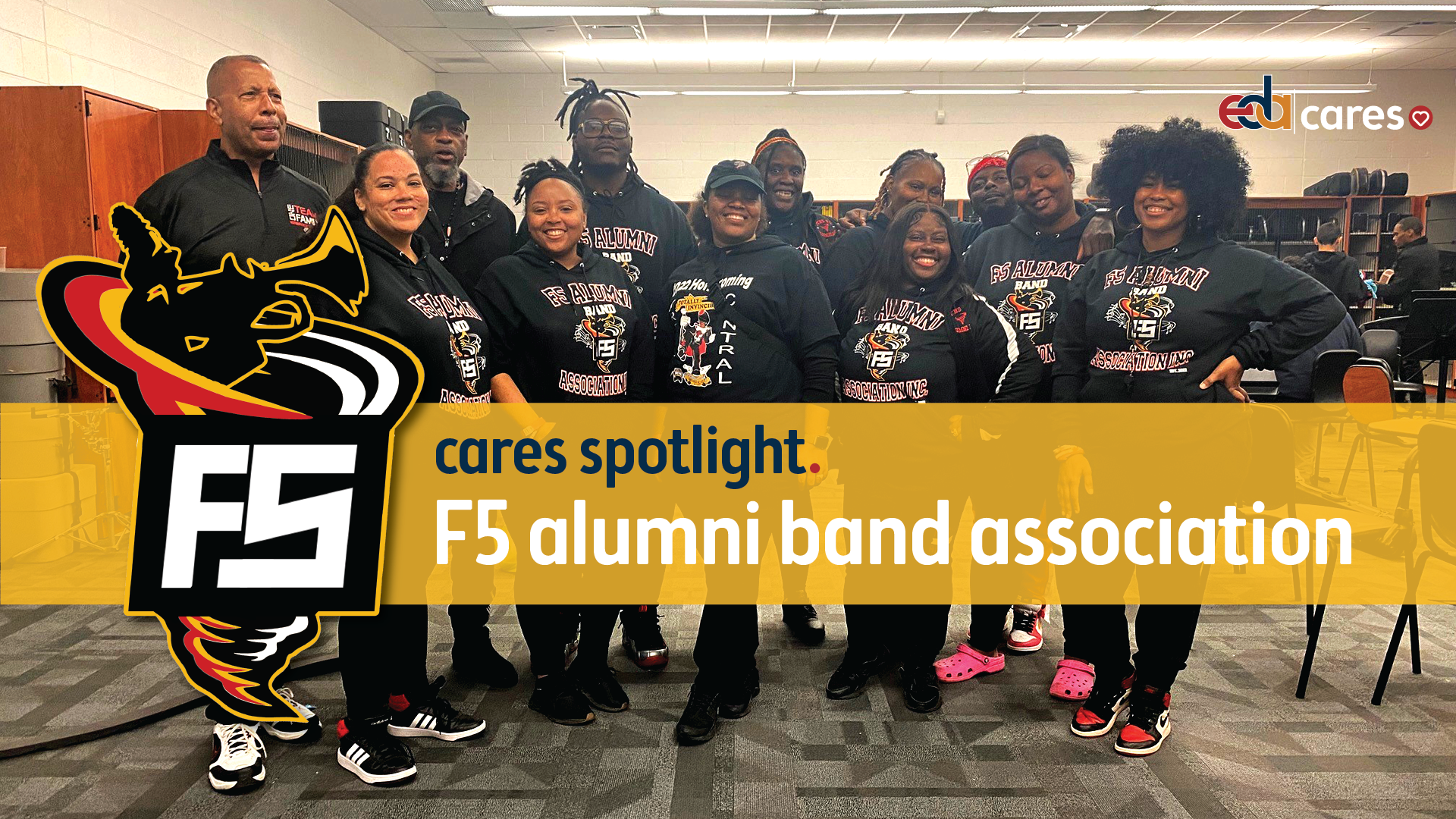 members of the F5 alumni band association, an EDA-supported charity