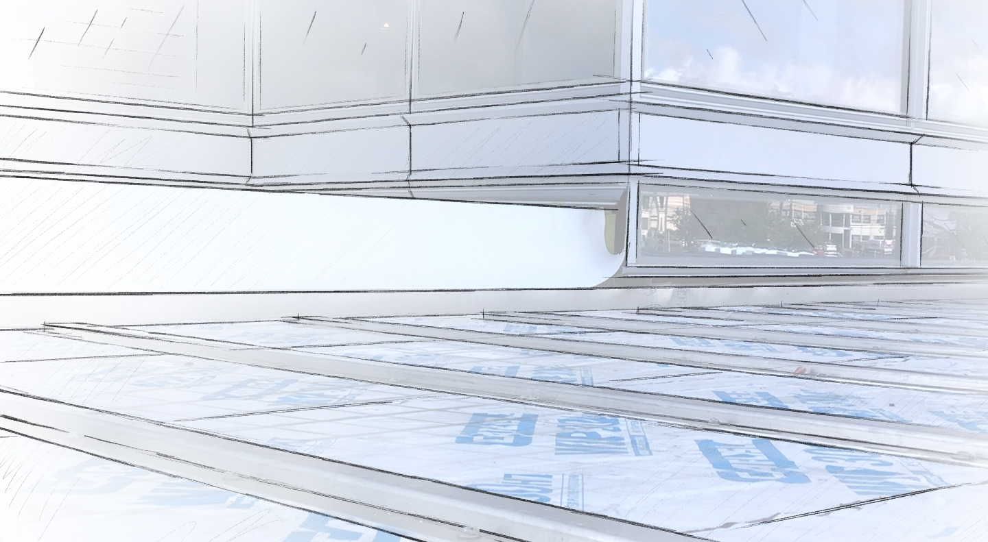 sketch of metal roof