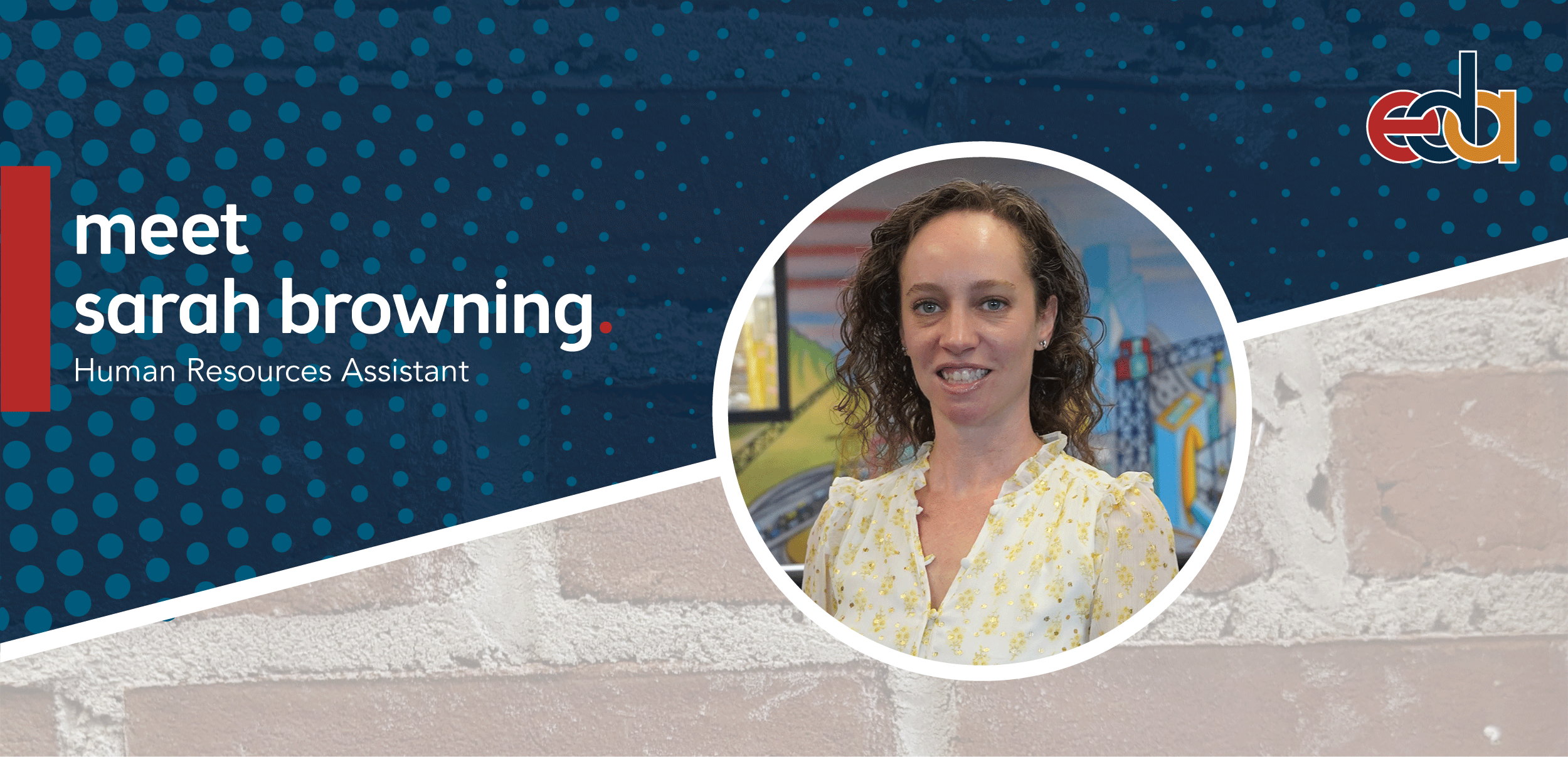 graphic featuring a woman with curly hair